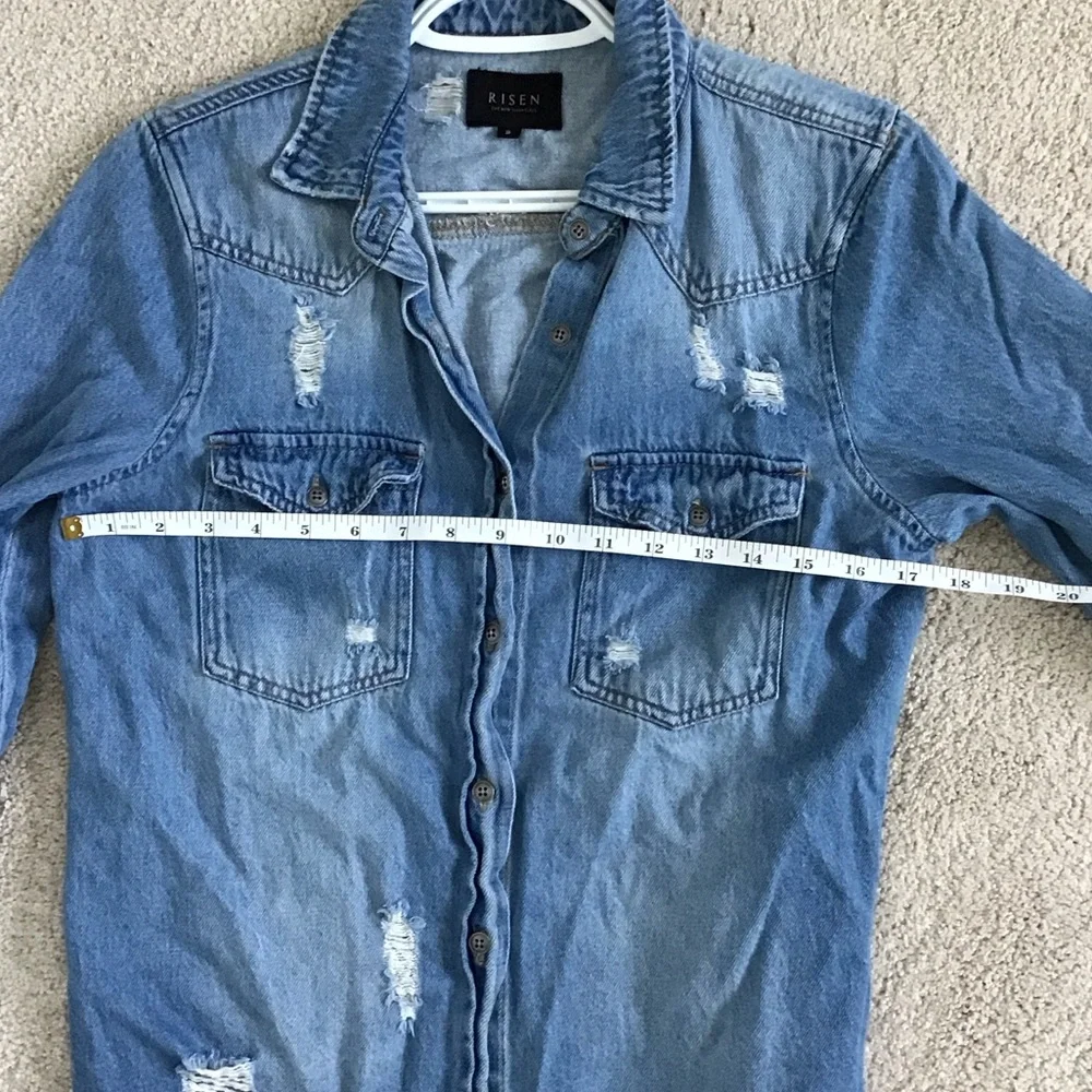 Eden Blue Ripped Denim Jacket - Picture 4 of 8